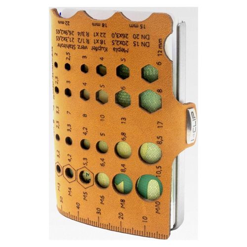 Kreditkartenetui mit Geldklammer - Glattleder Slim Wallet - Leder Geldbörse - Kartenetui