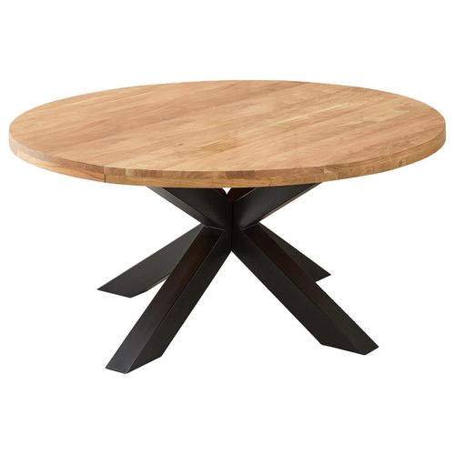 home24 Esstisch mit Massivholzplatte - Mango Massiv / Eisen