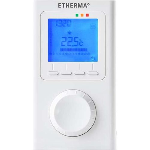 Etherma Funk-Raumthermostat mit Uhr, LCD-Anzeige ET-14A