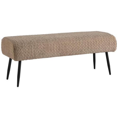 Mid.you Hockerbank, Hellbraun, Metall, Textil, 1-Sitzer, 110x41x43 cm, Esszimmer, Bänke, Sitzbänke