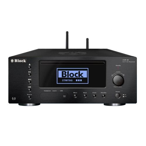 Block CVR-50 CD-Kompaktanlage, Internetradio, CD, MP3, WLAN, USB, UPnP, DLNA-, Smartphone-Steuerung