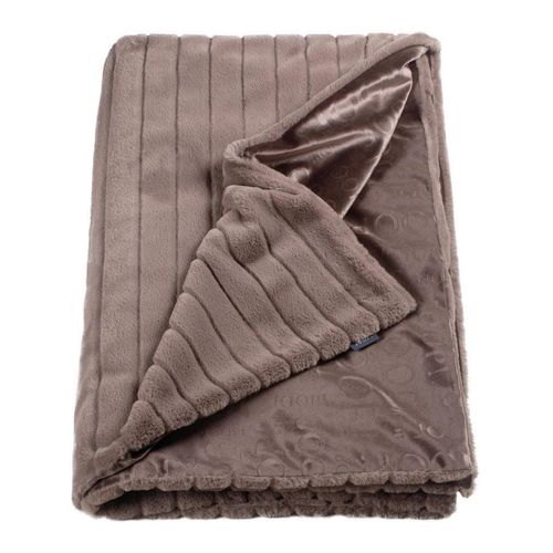 Joop! Felldecke Glam, Braun, Schlamm, Fango, Textil, Uni, 130x170 cm, pflegeleicht, Wohntextilien, Decken, Felldecken
