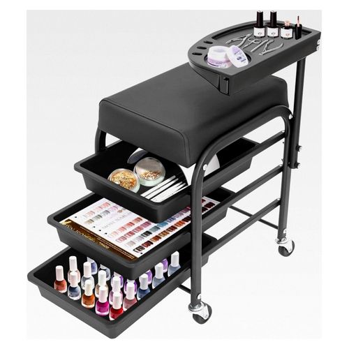 Pedikürewagen für Schönheitssalons mit Fußstütze und Rädern