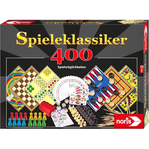 Spielesammlung NORIS "Spieleklassiker - 400 Spielmöglichkeiten", bunt, Spiele, Kinder, Spielesammlung, Made in Germany