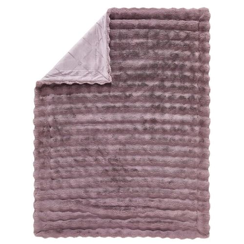 Dieter Knoll Felldecke Ponpon, Brombeere, Textil, 150x200 cm, pflegeleicht, Wohntextilien, Decken, Felldecken
