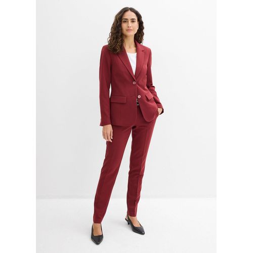 bonprix Hosenanzug, rot, Gr.44, Klassischer Hosenanzug bestehend aus komfortabler Anzugshose und geschmackvollem Blazer