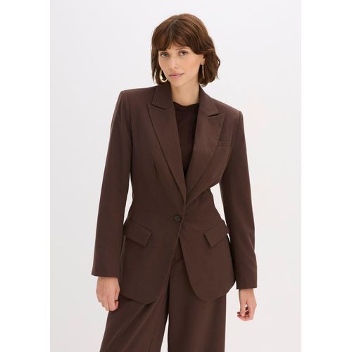 bonprix Blazer, braun, Gr.40, Blazer mit Formgebenden Nähten und Taschen