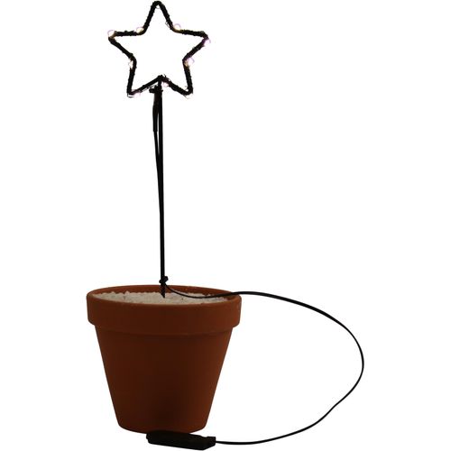 LED Stern AM DESIGN, schwarz, H:25cm Ø:8cm, Leuchten, LED Stern, Weihnachtsstern aus Draht, 4-er Set, Höhe ca. 25 cm, Weihnachtsdeko