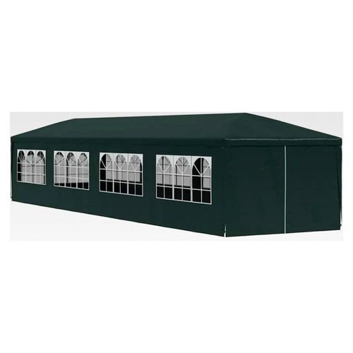 Grünes Partyzelt 12x3x2,55m - UV- und wasserbeständig für Gartenfeiern