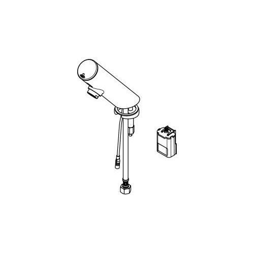 KWC F3 Elektronik - Standventil DN 15 für Waschanlagen F3EV1001 / F3EV1006 mit Batteriefach, Variante:Durchflussmengenregler 3L/min