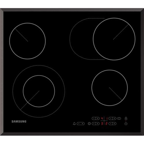Samsung Autarkes Glaskeramikkochfeld, 60 cm, Schwarz, Integriert, 60 cm, Keramik, Glaskeramik, 4 Zone(n)
