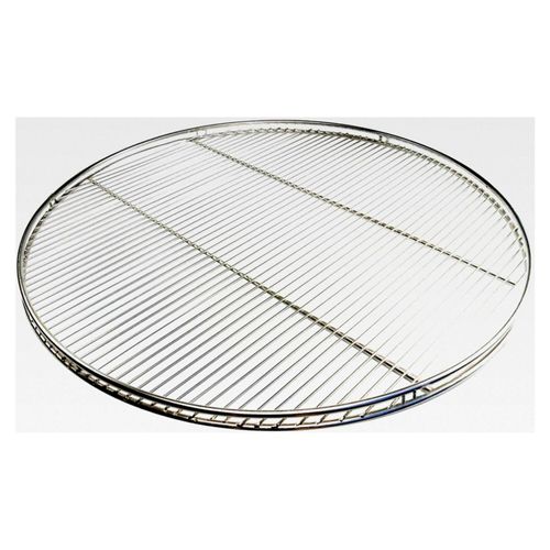 Grillrost aus Edelstahl 55 cm mit 10 mm Abstand der Stäbe und Reling für Schwenkgrill mit 3 Aufhängeösen