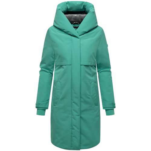 Wintermantel NAVAHOO "Wintermantel Domingaa 14", Damen, Gr. L, grün (crystal grün), Obermaterial: 100% Polyester PES. Obermaterial: Futter: 95% Polyester PES. 5% Elasthan EL. 100% Polyester PES., Mäntel Wintermantel