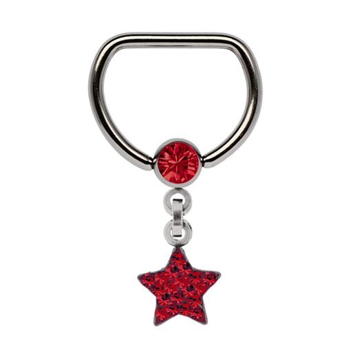 Brustwarzenpiercing ADELIA´S "Piercing Piercing Brustpiercing", rot, Piercings, Damen, Titan, Brustwarzenpiercing