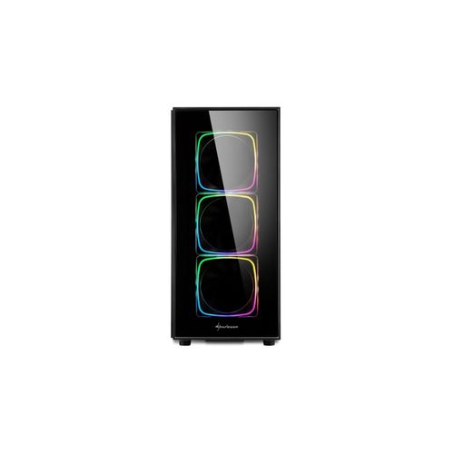 SHARKOON PC-Gehäuse "TG6 RGB", bunt (schwarz), B:52cm H:28,5cm T:56cm, Computergehäuse, PC-Gehäuse