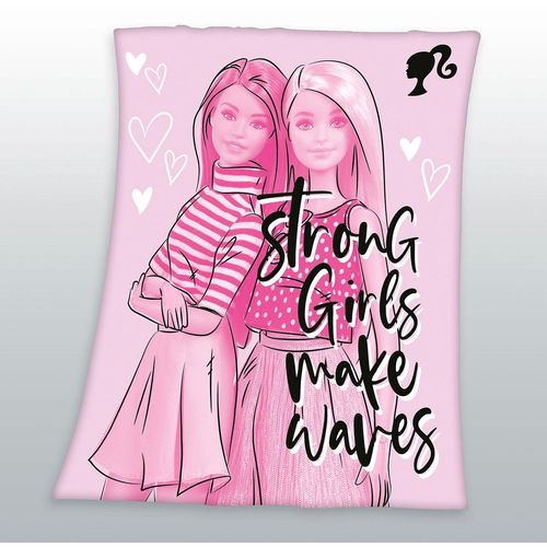 Kinderdecke BARBIE "Barbie", bunt, B:130cm L:170cm, Polyester, Wohndecken, Kinderdecke, mit tollem Barbie-Motiv