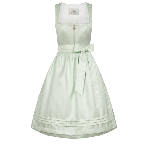 Dirndl NÜBLER "Midi Dirndl Gina", Damen, Gr. 36, EURO, grün, Obermaterial: 100% Polyester PES., Kleider Dirndl