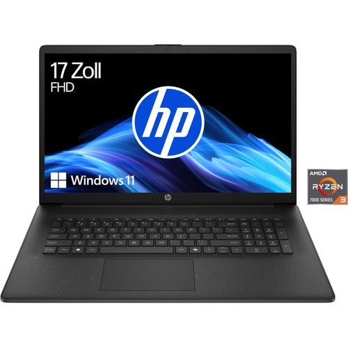 HP Notebook "17-cp AMD", schwarz, 8 GB RAM 512 GB SSD, Ryzen 3, Windows 11 Home, Notebooks, Notebook