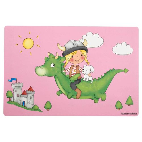 Platzset RITZENHOFF & BREKER "Platzset Drache 45 x 30 cm pink", pink, Platzsets, Platzset