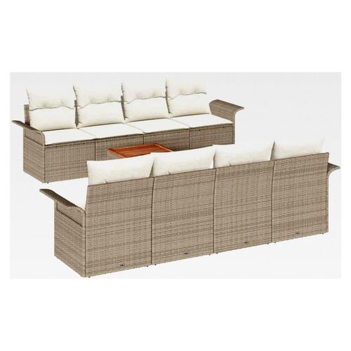 Garten-Sofa Set mit Stauraum | UV-beständiges Poly Rattan | Für Terrassen und Familienfeiern