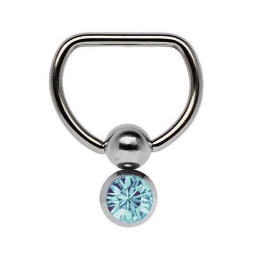 Brustwarzenpiercing ADELIA´S "Piercing Piercing Brustpiercing", blau (türkis), Piercings, Damen, Titan, Brustwarzenpiercing