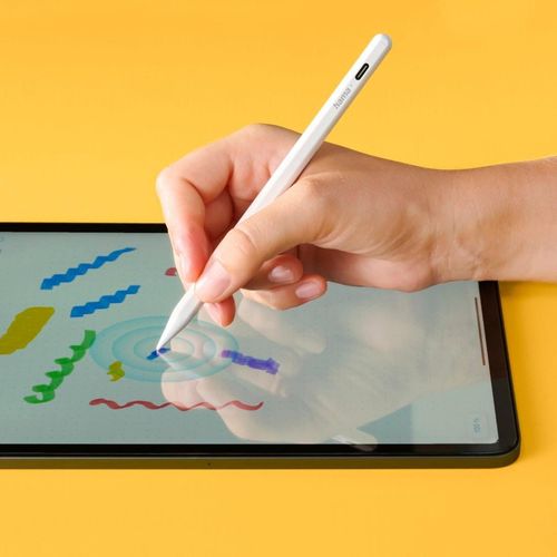 HAMA Eingabestift "Aktiver Eingabestift für Apple iPad mit Scribble-Funktion, Touchscreen", weiß, L:16,5cm, Eingabestifte, Eingabestift