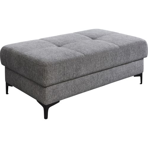 Hockerbank 3C CARINA "Burnaby", silber, B:126cm H:47cm T:76cm, Hocker, Hockerbank, passend zur Serie "Burnaby", B/T/H: 126/76/47 cm