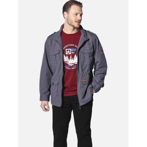 Fieldjacket JAN VANDERSTORM "Fieldjacket BROR", Herren, Gr. 68, grau, comfort fit, Jacken Fieldjacket, in modischer Used-Optik