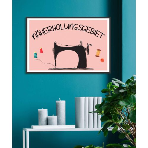 Metallbild QUEENCE "Näherholungsgebiet", schwarz (farbe bild(er): schwarz), B:20cm H:30cm, Metall, Stahl, Bilder, Metallbild, Stahlschilder