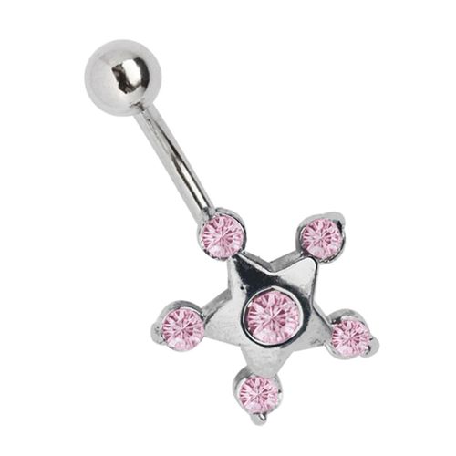 Bauchnabelpiercing ADELIA´S "Piercing Bauchnabelpiercing", pink (rosa), Piercings, Damen, Titan, Bauchnabelpiercing