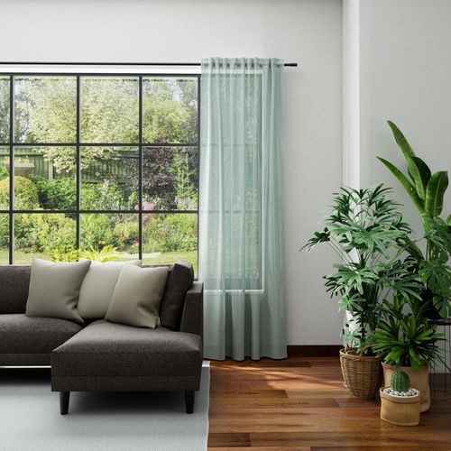 Vorhang NEUTEX FOR YOU "LUCIA", hellsalbei, B:145cm H:245cm, Polyester, Gardinen, Vorhang, Criss-cross Optik mit Effektgarn