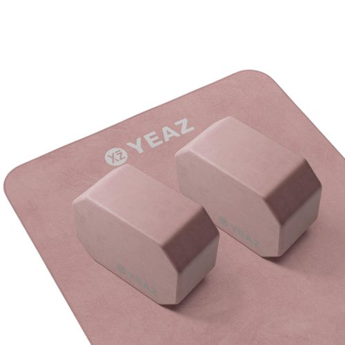 Yogablock YEAZ "Set - Yoga-Blöcke & Handtuch NEXT LEVEL", pink, Yogakissen, Yogablock