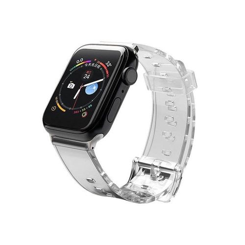 Hurtel Silicone Strap Bracelet Bracelet Strap Light for Apple Watch 38 / 40 mm - Black