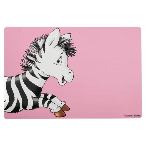 Platzset RITZENHOFF & BREKER "Platzset Happy Zoo 45 x 30 cm", pink (zebra), Platzsets, Platzset