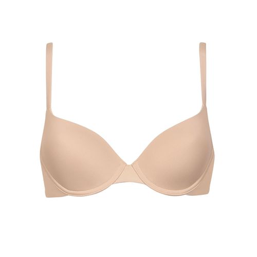 Schalen-BH LISCA "Schalen BH Bella", Damen, Gr. 75, Cup D, beige, Stoff, Obermaterial: 90% Polyamid PA. 10% Elasthan EL., BHs Schalen-BH