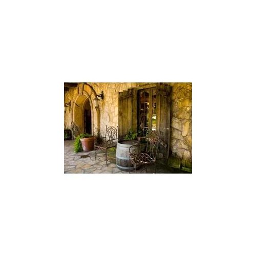 Fototapete PAPERMOON "Steinhaus", bunt, B:5m L:2,8m, Vlies, Tapeten