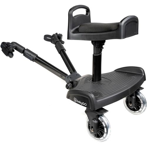 Buggyboard BABYGO "WeGO mit Sitz", Baby, schwarz, Kunststoff, Buggyboards Buggyboard