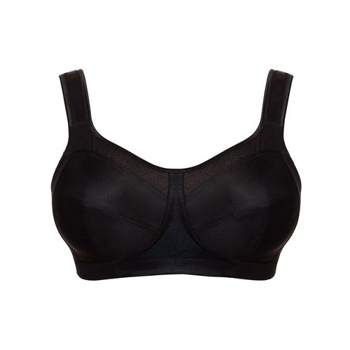 Sport-BH ULLA DESSOUS "Sport BH mit Bügel Kate", Damen, Gr. 75, Cup E, schwarz, Obermaterial: 50% Polyamid PA. 30% Polyester PES. 15% Elasthan EL. 3% Polyethylen PE. 2% Baumwolle CO., BHs Sport-BH
