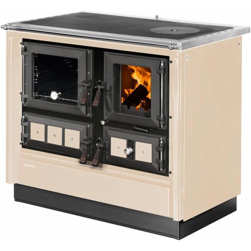 Festbrennstoffherd JUSTUS "Rustico-90 2.0", beige (schwarz), Kaminöfen, Festbrennstoffherd