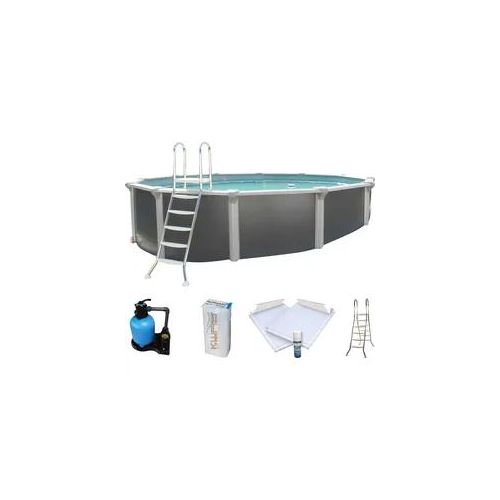 Rundpool KWAD "»Supreme« all in Premium Folie", blau (blau, farbe innen: blau), B:550cm H:132cm L:550cm, Schwimmbecken, Rundpool, ØxH: 550x132cm, inkl. Bodenisolationsset
