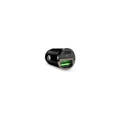 Puro Mini 30W Power Delivery USB-C USB-A Car Charger - Black