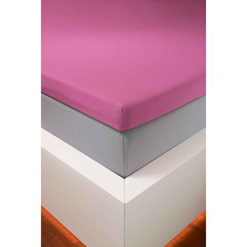 Spannbettlaken BELLANA "bellana deluxe für Topper, mit Elasthan, Premium Jersey 230 g/m²", pink, 1 Stk., Jersey, 140x200 140x210 140x220 150x200 150x210 150x220 160x200 160x210 160x220 10cm, Jersey, Obermaterial: 95% Baumwolle, 5% Elasthan (LYCRA), Bettlaken, Spannbettlaken, mit 5% Elasthan, für Topper mit 4-10cm Höhe, bügelfrei, faltenfrei