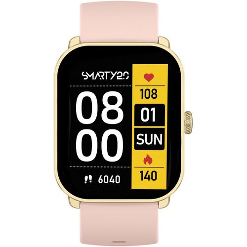 Smartwatch SMARTY 2.0 "Smarty 2.0", rosa (rosa, schwarz, rosa, schwarz), Smartwatches, 1,78 ″, Smartwatch