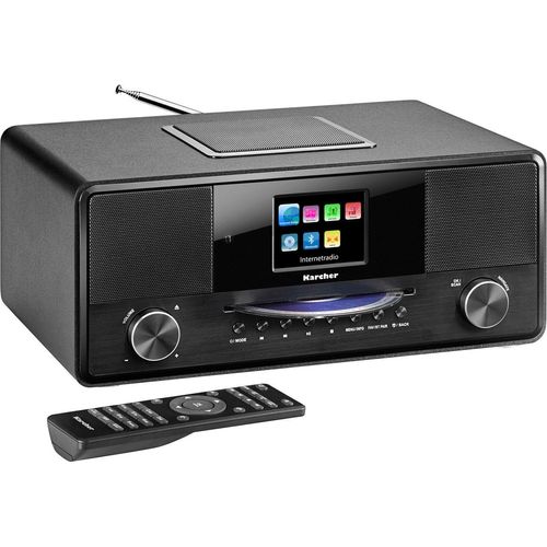 KARCHER Internet-Radio "DAB 9000CDI", schwarz, B:30,5cm H:12,8cm T:18,8cm, Radios, Bluetooth, Lautsprecher mit Subwoofer, WLAN-Internetradio, DAB+, Internet-Radio