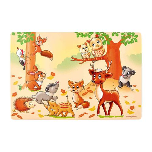 Platzset RITZENHOFF & BREKER "Platzset Waldtiere 30 x 45 cm bunt", bunt, Platzsets, Platzset