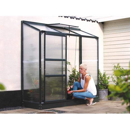 Anlehngewächshaus VITAVIA "Styx 1300", schwarz, B:193cm T:69cm, Gewächshäuser, Anlehngewächshaus