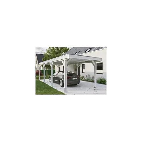 Einzelcarport SKANHOLZ "Grunewald", weiß, B/H/T: 289cm x, Carports, mit Aluminiumdach