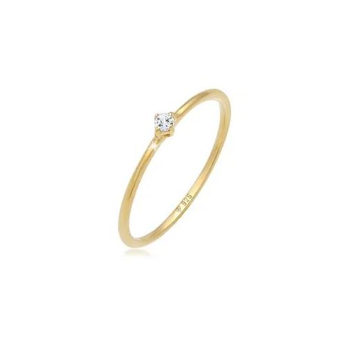 Verlobungsring ELLI PREMIUM "Stapelring Topas Solitär Verlobung 925 Silber" Gr. 56, gold, Fingerringe, Damen, 56mm, Silber 925 (Sterlingsilber), Verlobungsring