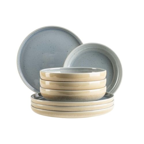 Tafelservice MÄSER "Candy", blau, 8, Geschirr-Sets, Tafelservice