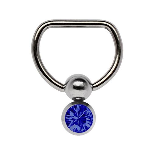 Brustwarzenpiercing ADELIA´S "Piercing Piercing Brustpiercing", blau (dunkelblau), Piercings, Damen, Titan, Brustwarzenpiercing